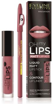 EVELINE OH! my Lips Liquid Matt Lipstick & Lip Liner, Sweet Lips
